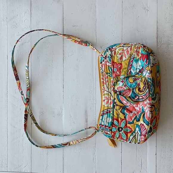 Vera Bradley Yellow and Turquoise Shoulder Bag - Picture 2 of 5